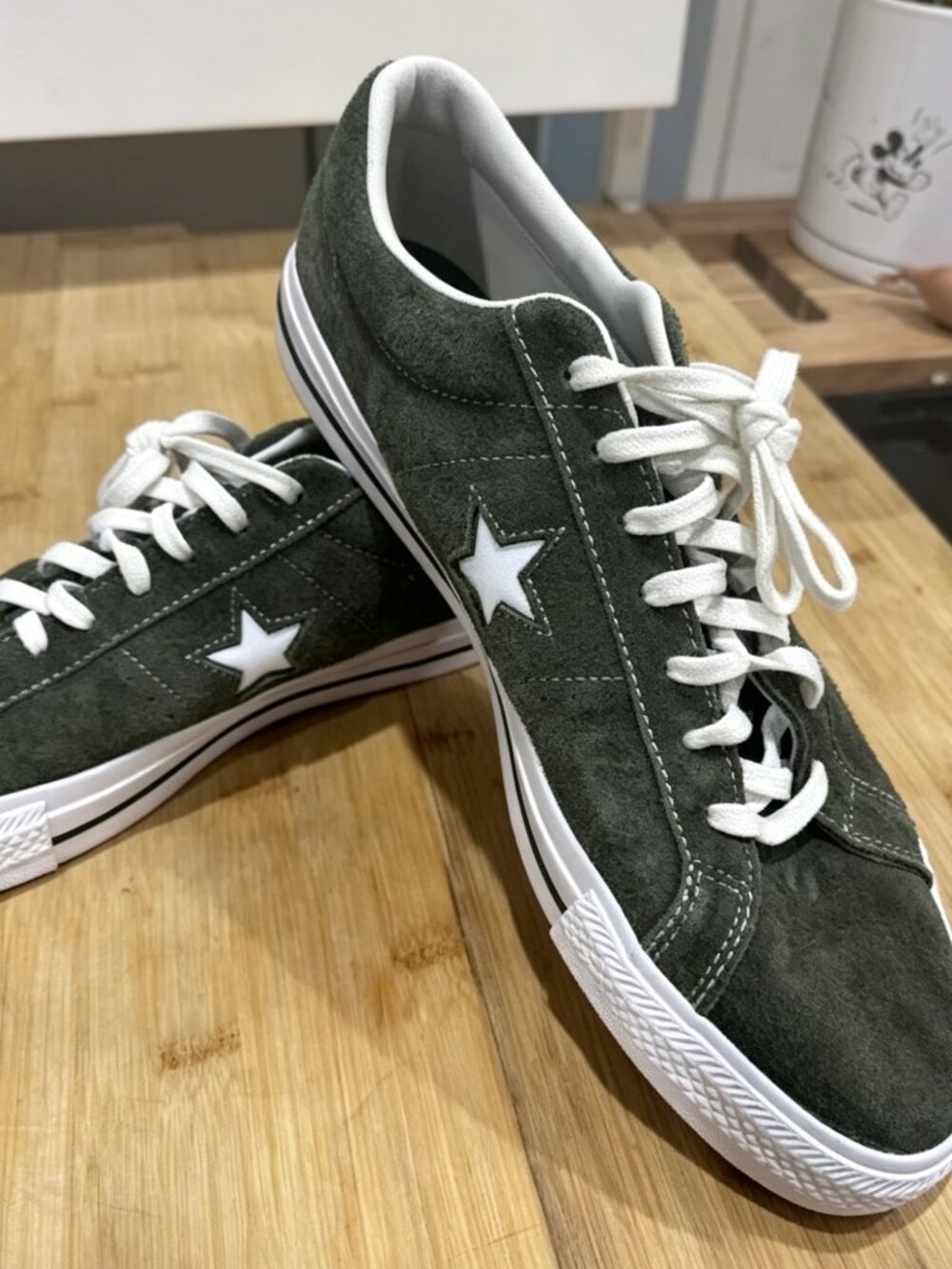 Converse Suede One Star Ox Low Mens size 13 Green White Sneaker Shoe Classic *